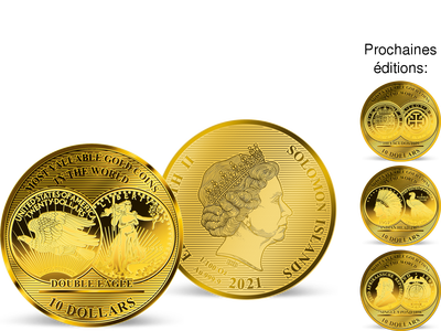 Collection les monnaies en or les plus précieuses: Première livraison La monnaie en or le plus pur d’1/100 once « Double Eagle »